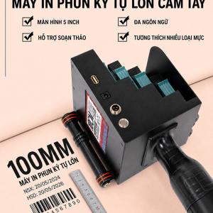 Máy in phun cầm tay 4 đầu tích hợp băng tải D084