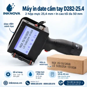 Ảnh đại diện máy in date cầm tay D282-25.4 hai đầu in INKNOVA