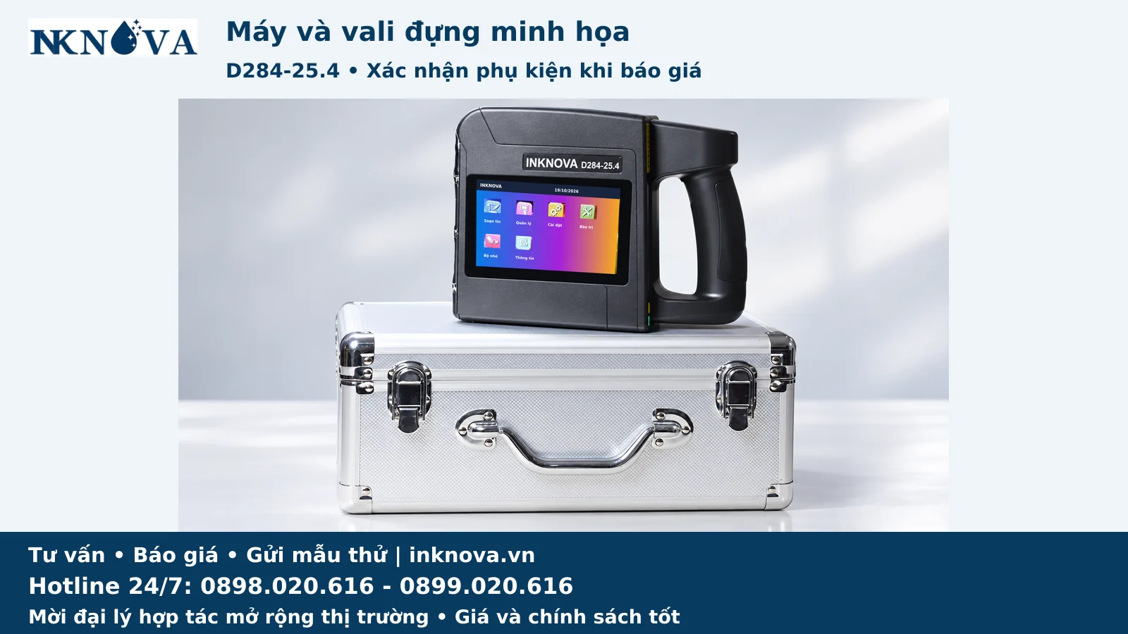 d284-25.4-03-bo-may-vali Sơ đồ bốn đầu 25,4 mm tạo vùng in ghép sử dụng tối đa 100 mm