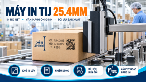 Máy in TIJ 25.4mm in date trên carton
