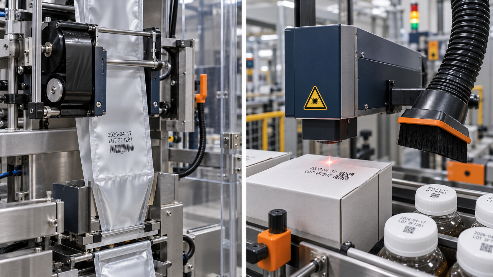 Máy in truyền nhiệt TTO và máy khắc laser date