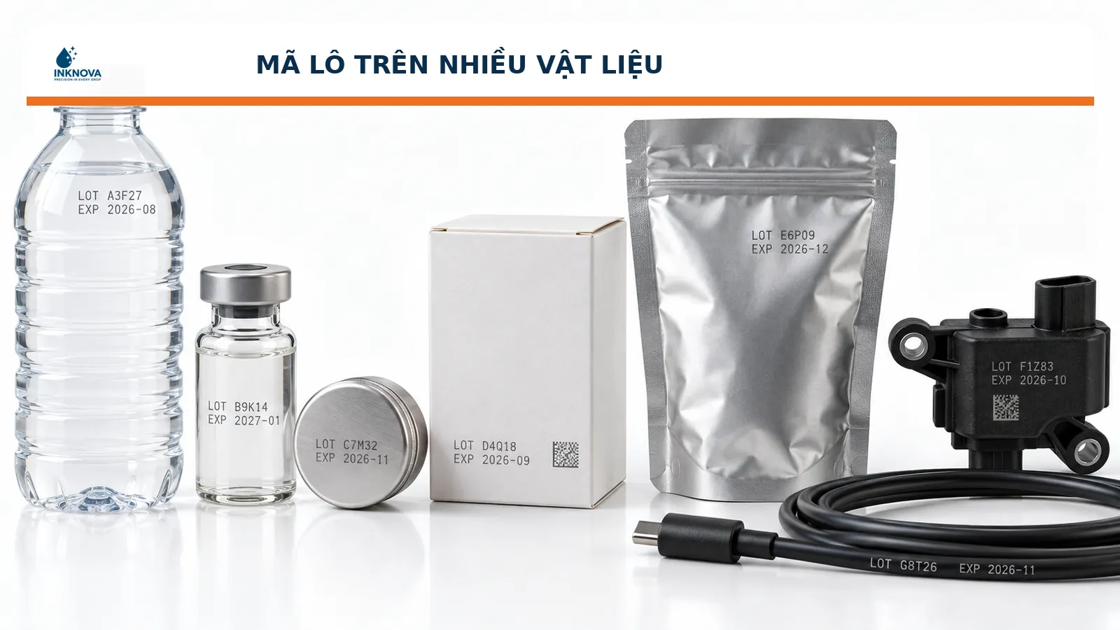In mã lô laser trên nhiều loại vật liệu