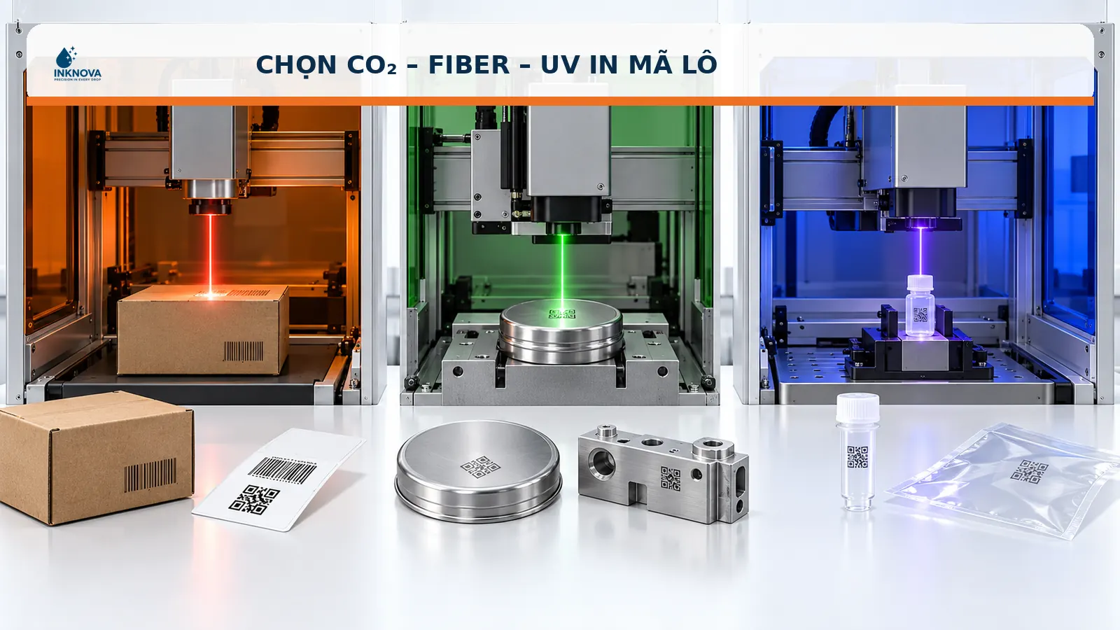 Chọn laser CO2 fiber hay UV để in mã lô