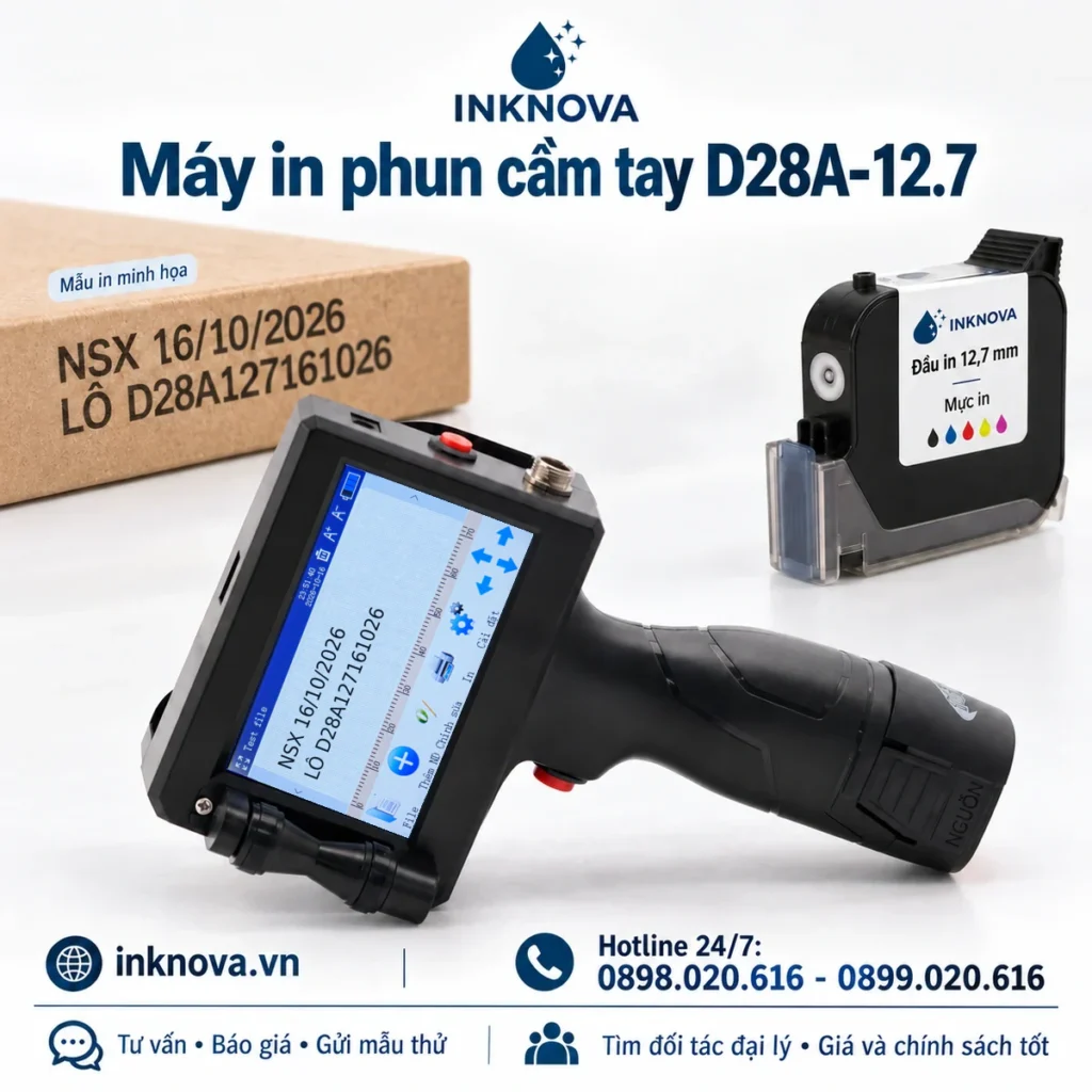 Máy in phun cầm tay D28A-12.7