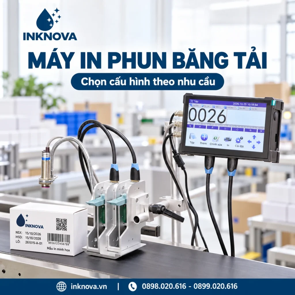 máy in phun băng tải