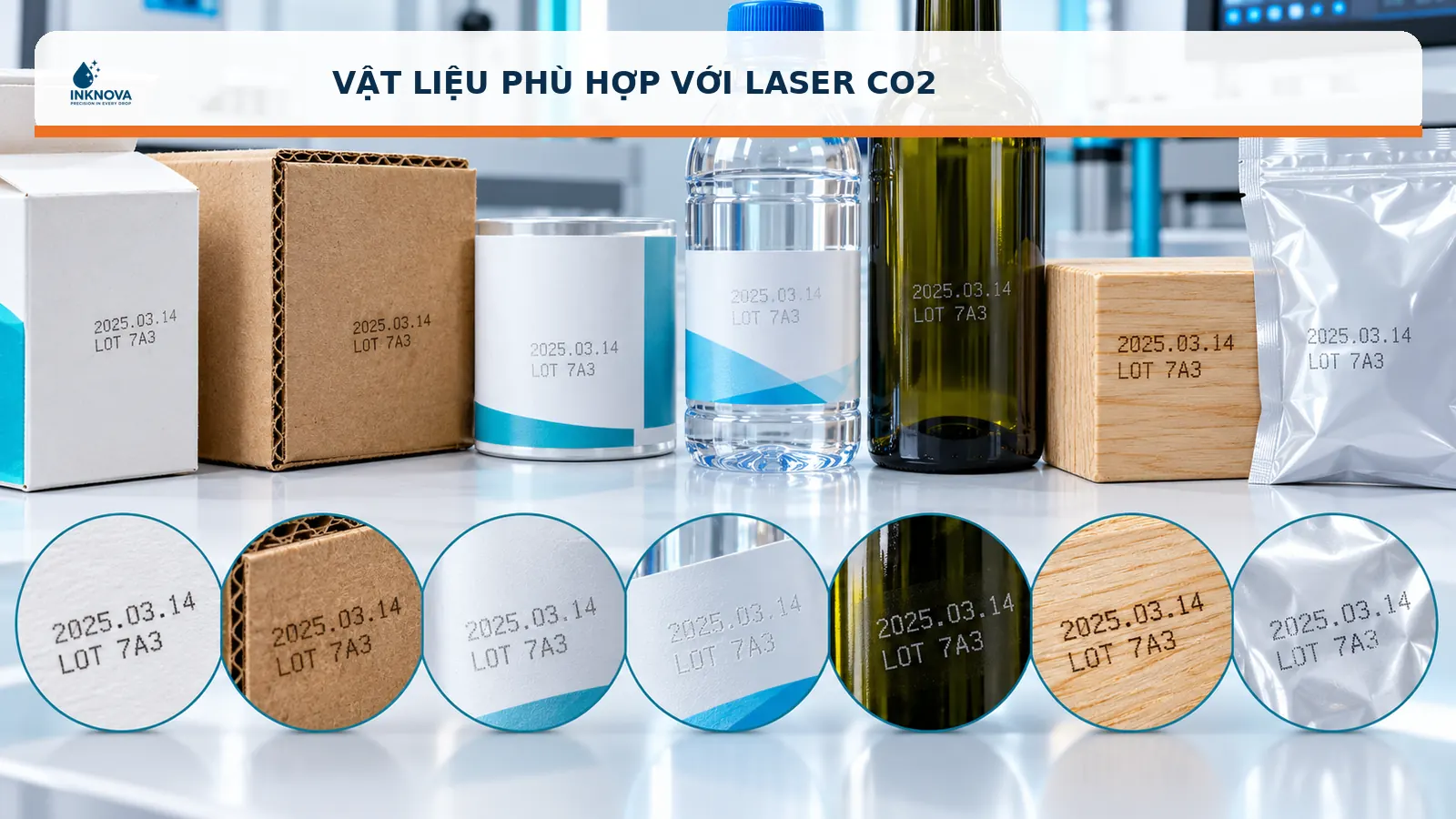 Vật liệu phù hợp để in date bằng laser CO2