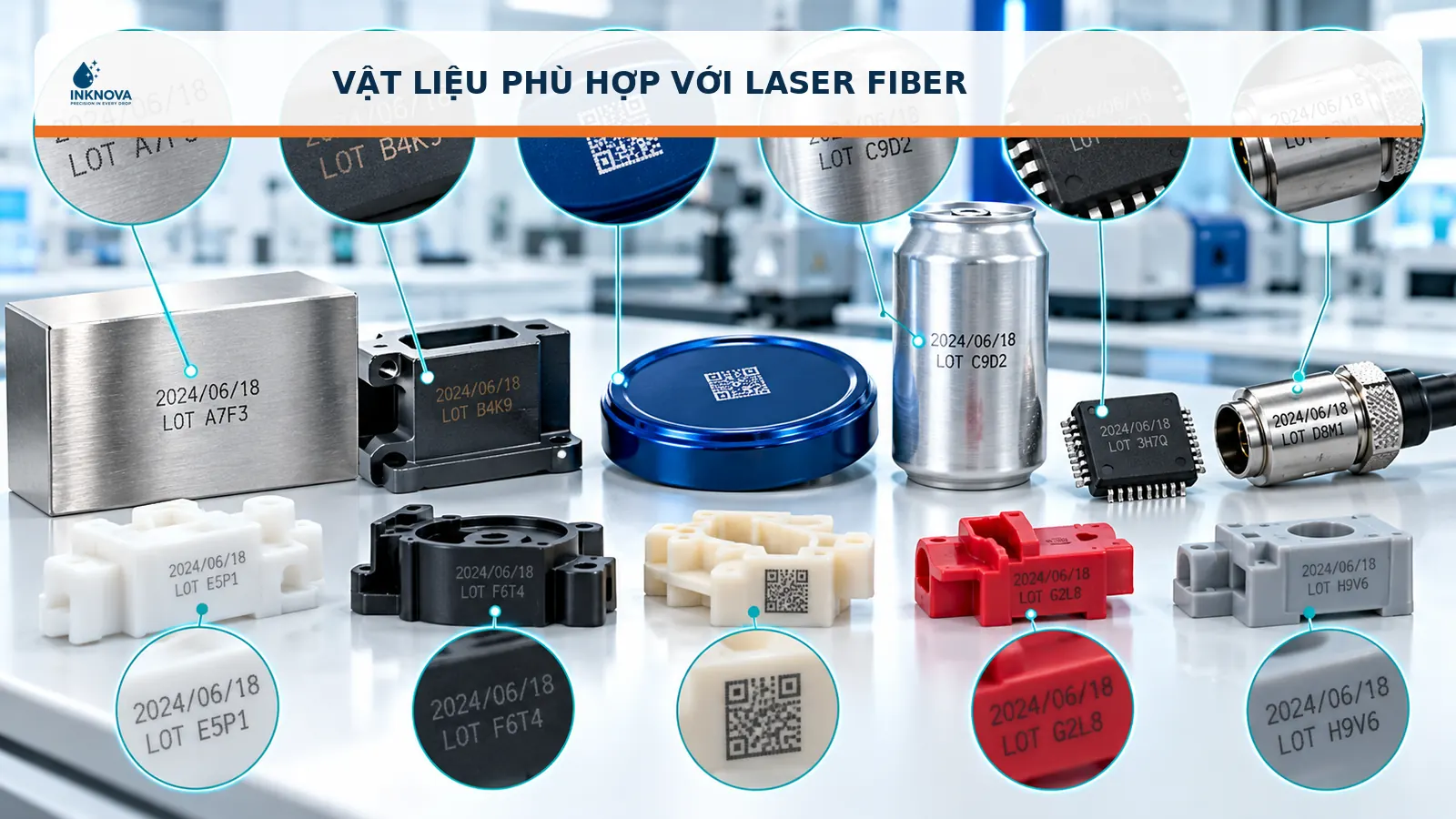 Vật liệu phù hợp để in date bằng laser fiber