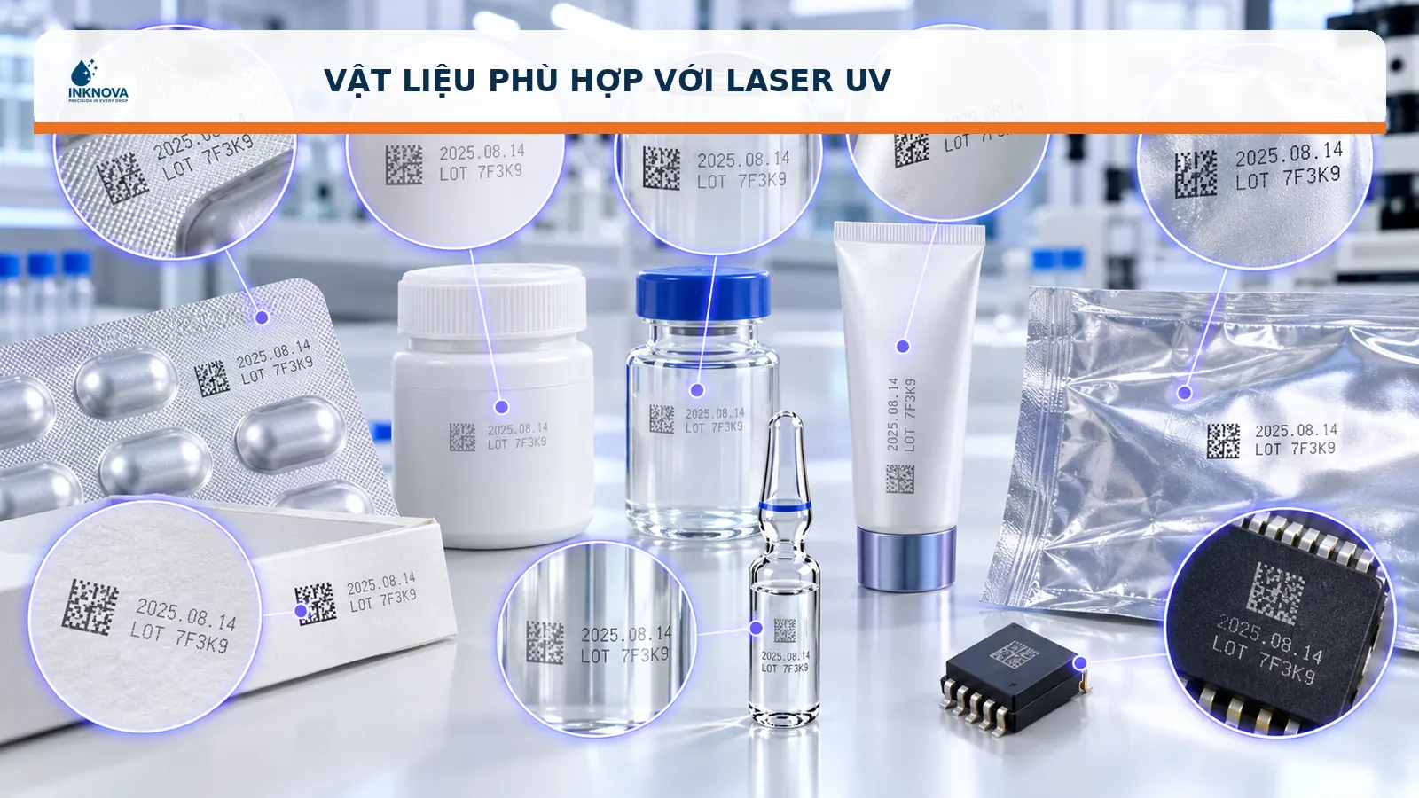 Vật liệu phù hợp để in date bằng laser uv