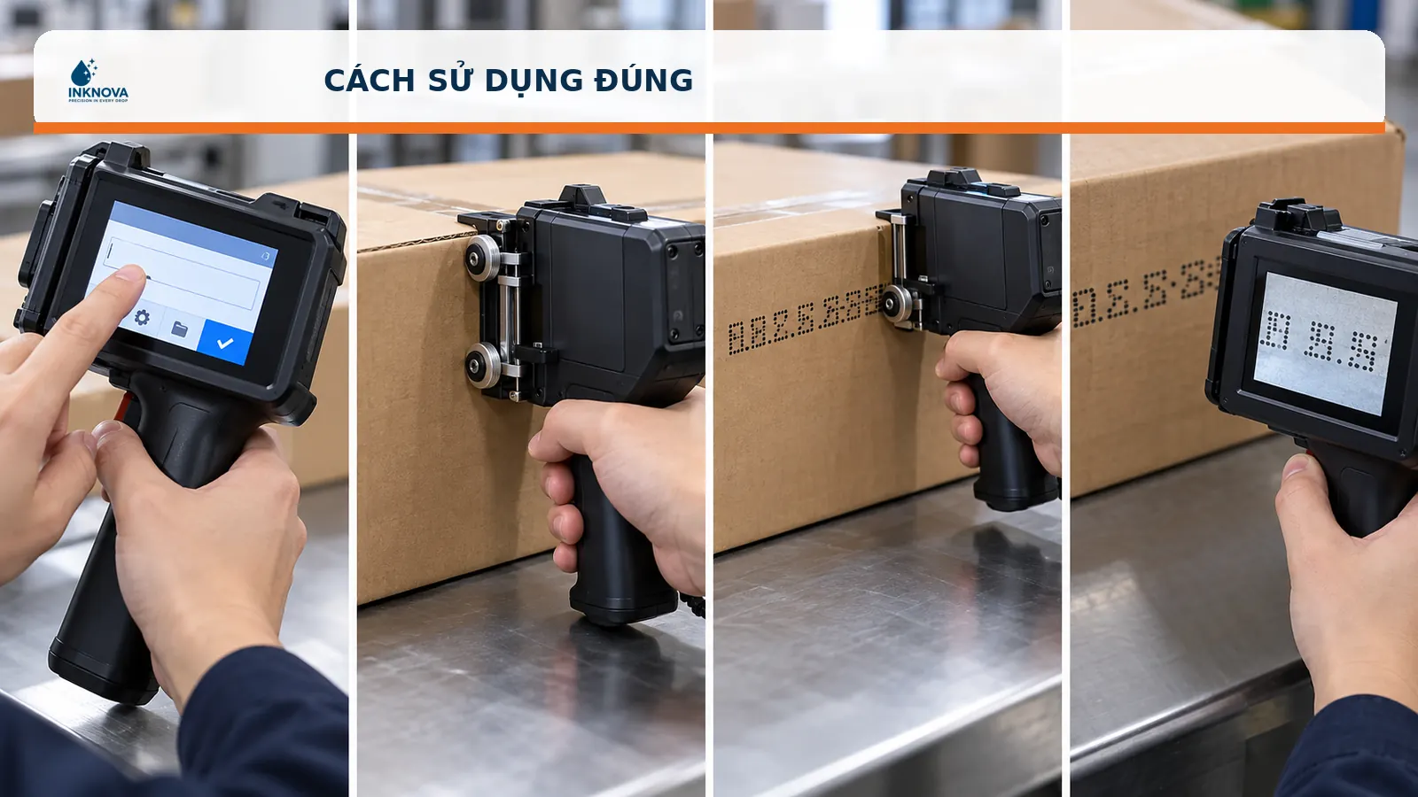 Cách sử dụng máy in date cầm tay