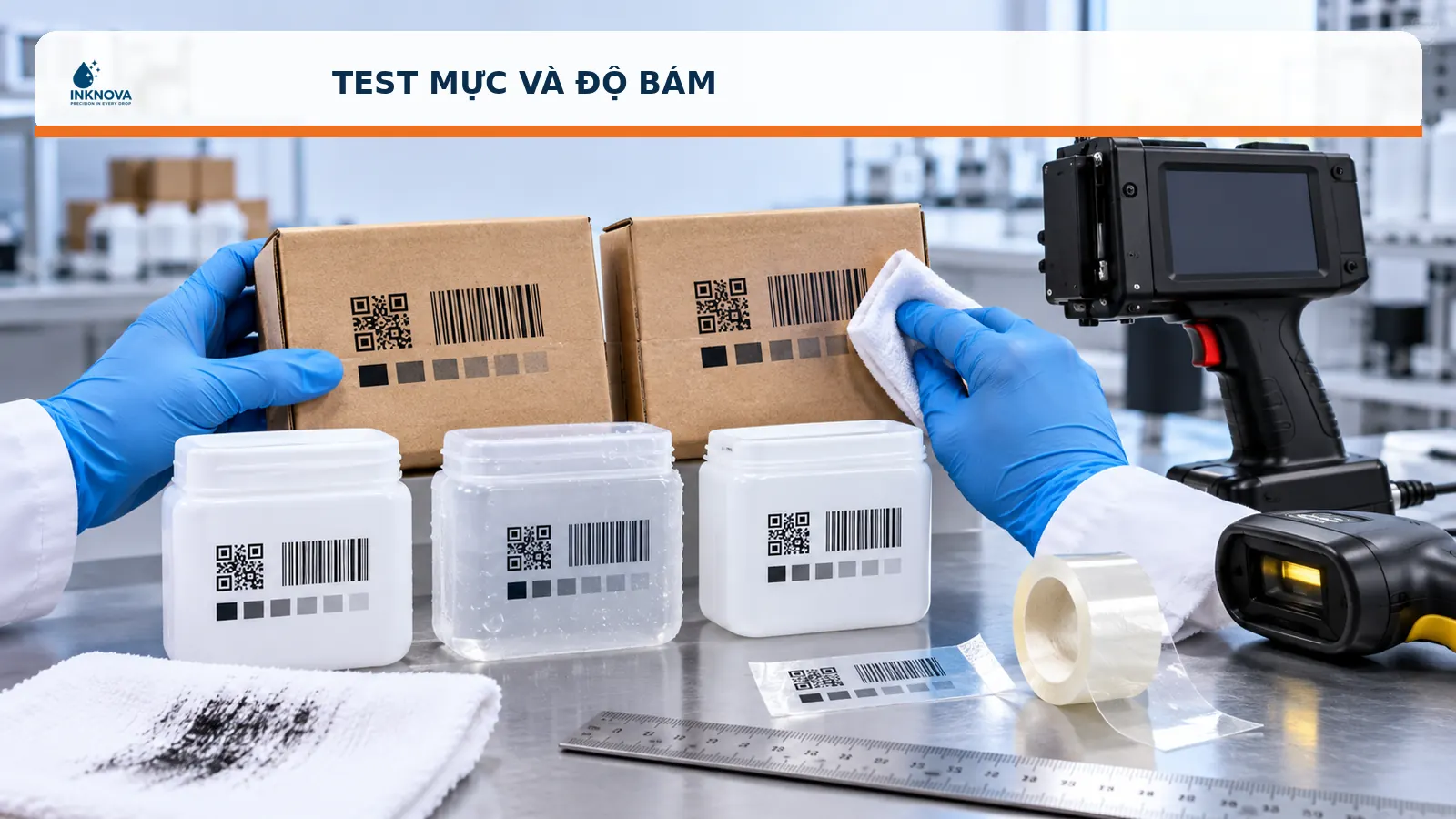 Test mực máy in date cầm tay tại Inknova