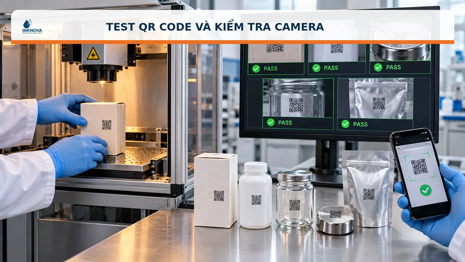 Test QR Code và kiểm tra bằng camera tại Inknova