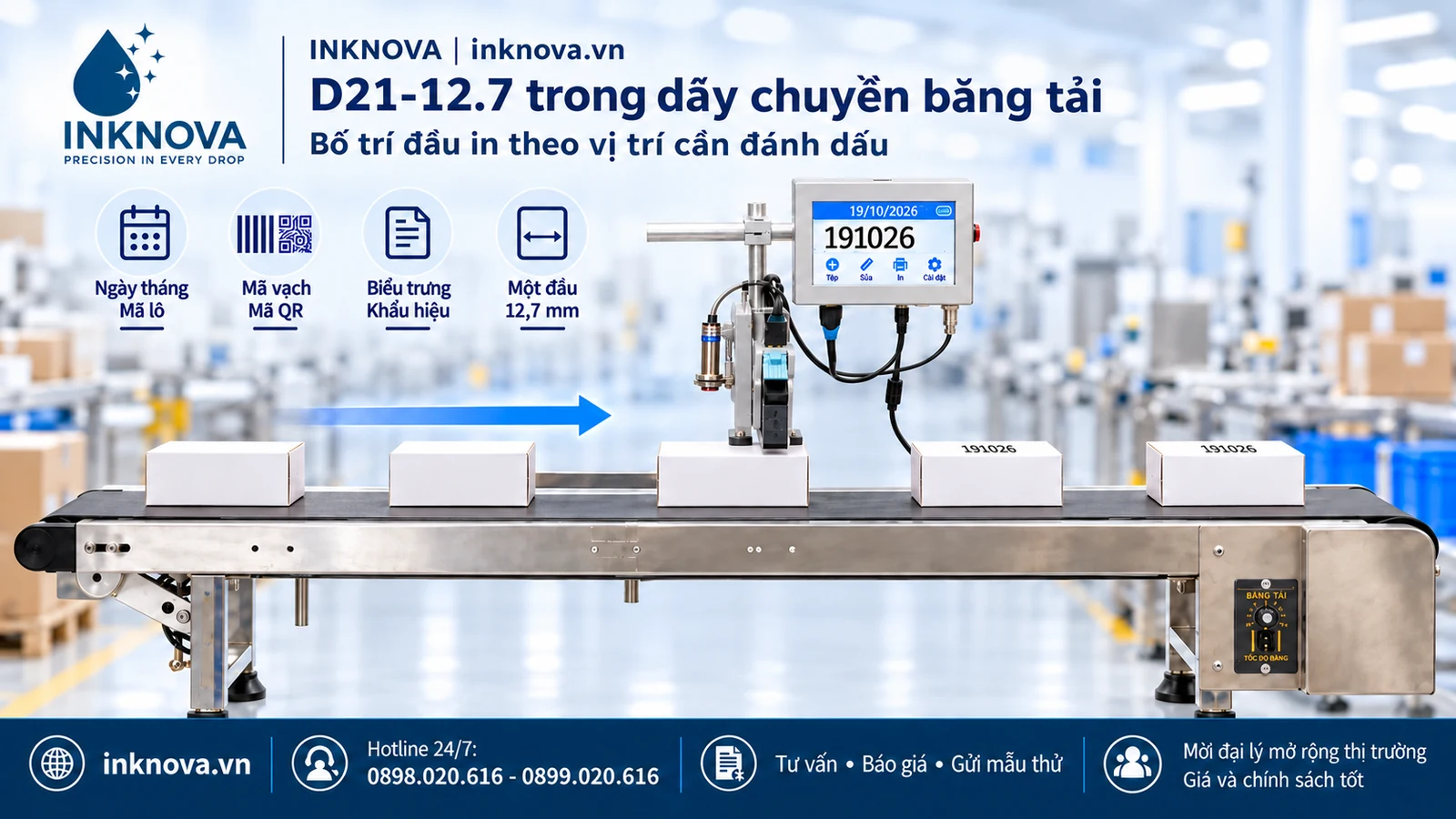 d21-12.7-09-toan-canh-day-chuyen D21-12.7 trong dây chuyền băng tải – Bố trí đầu in theo vị trí cần đánh dấu