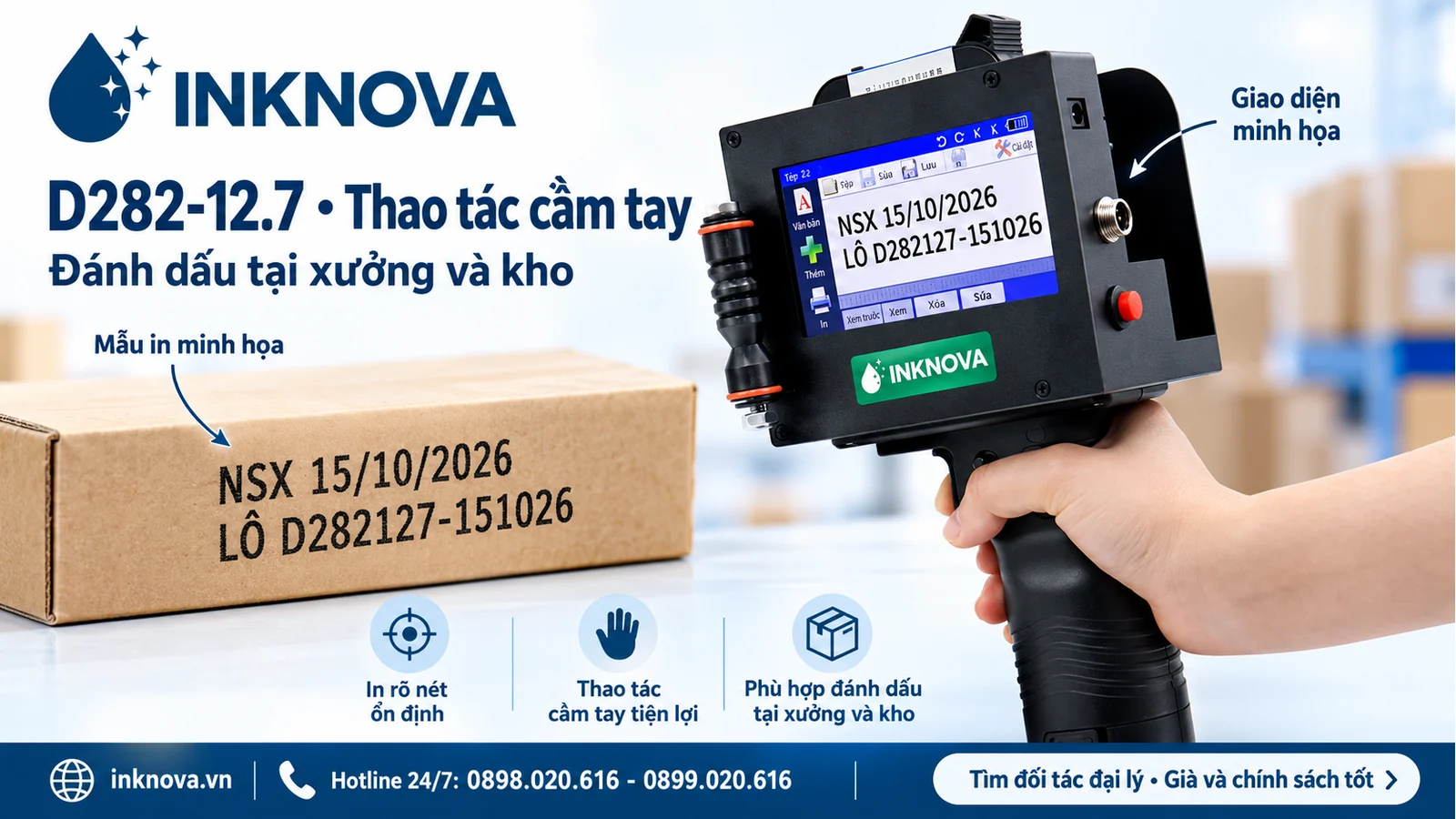 d282-12-7-05-thao-tac-cam-tay Máy D282-12.7 được cầm tay để đánh dấu sản phẩm tại xưởng và kho